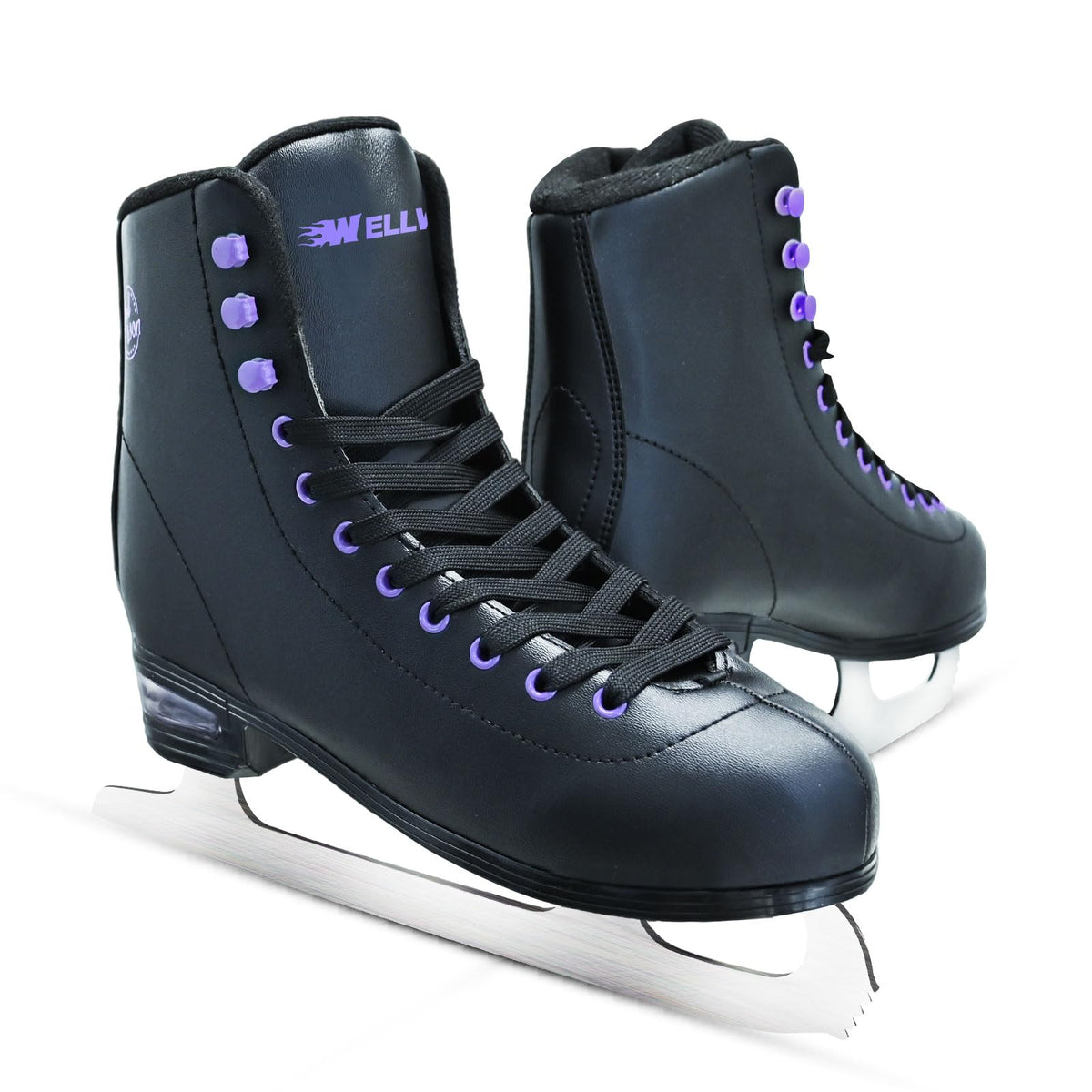 Ice Skates for Women, Adult Figure Skates with Air Cushion, Classic White Figure Skating Shoes Size 5 6 7 8 8.5 9 10 10.5 with Velvety Lining for Indoor& Outdoor