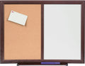 Lorell Dryerase/Bulletin Board Combo, 36"x48", Mahogany (LLR84171)