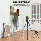 HUEPAR Laser Level 360 Self Leveling with 50" Tripod, 3x360° Laser Leveler