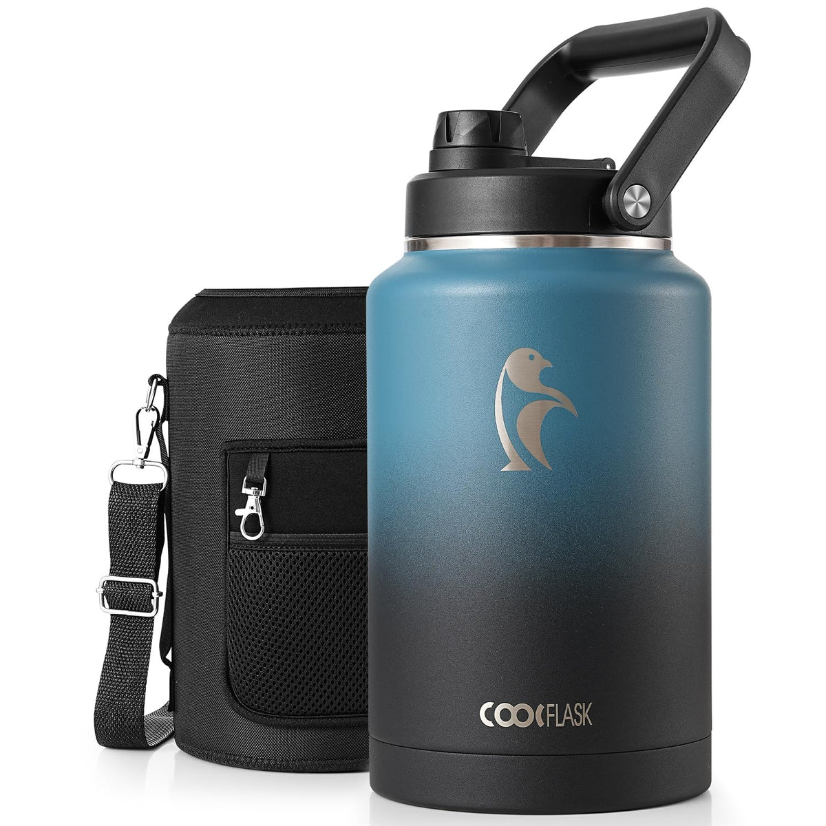 Coolflask Titan 2 Gallon Water Bottle Insulated with Large Spout Lid