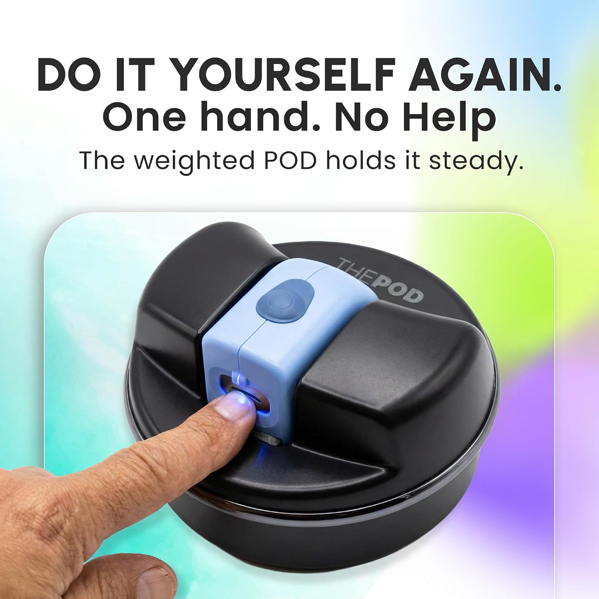 ClipDifferent Pro 2.0 Electric Nail Clipper with Catcher, One-Handed Operation. Adaptive, Safety Technology, Limb Loss or Difference, Low Mobility. Stroke. Ages 13+. Not for Thick Toenails.