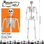7.9FT/240CM Halloween Giant Oversized Human Skeleton, Tall Outdoor Skeleton
