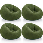 Realspring Inflatable Bean Bag Chairs,Coffee,4 Pcs