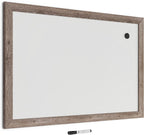 U Brands Dry Erase White Board, 24" x 36", Magnetic, Rustic Wood Frame