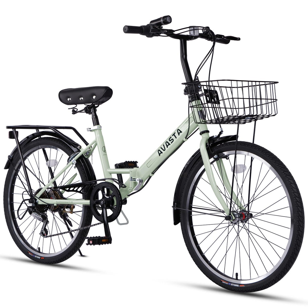 AVASTA Quartet Folding Bike, 20/24 Inch, 7-Speed, Dual Brakes