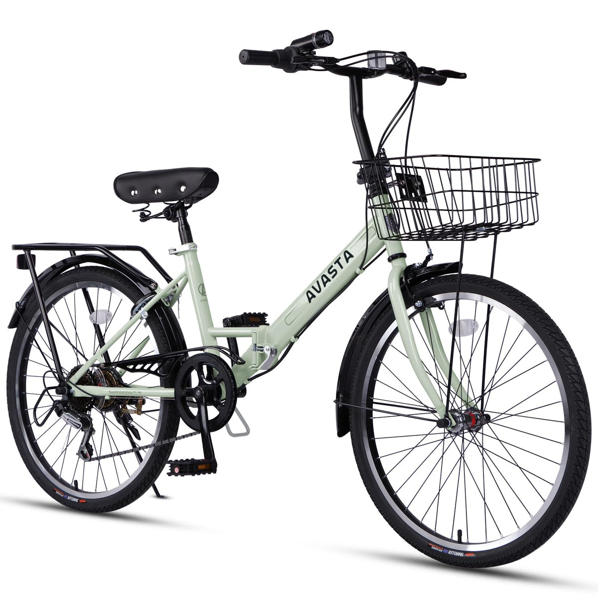 AVASTA Quartet Folding Bike, 20/24 Inch, 7-Speed, Dual Brakes