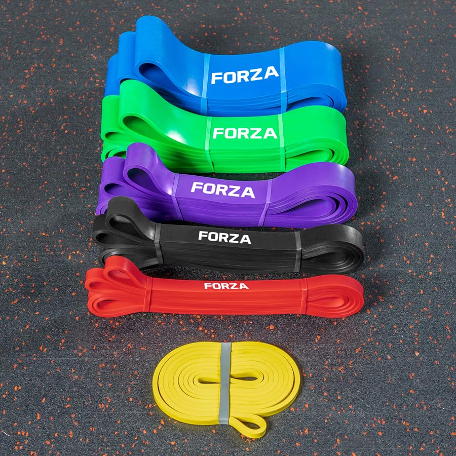 METIS Resistance Exercise Bands | Heavy Duty Latex Power Bands for Strength Training, Fitness Workouts, and Assisted Pull-Ups – 6 Resistance Levels, Sold Individually or as a Set