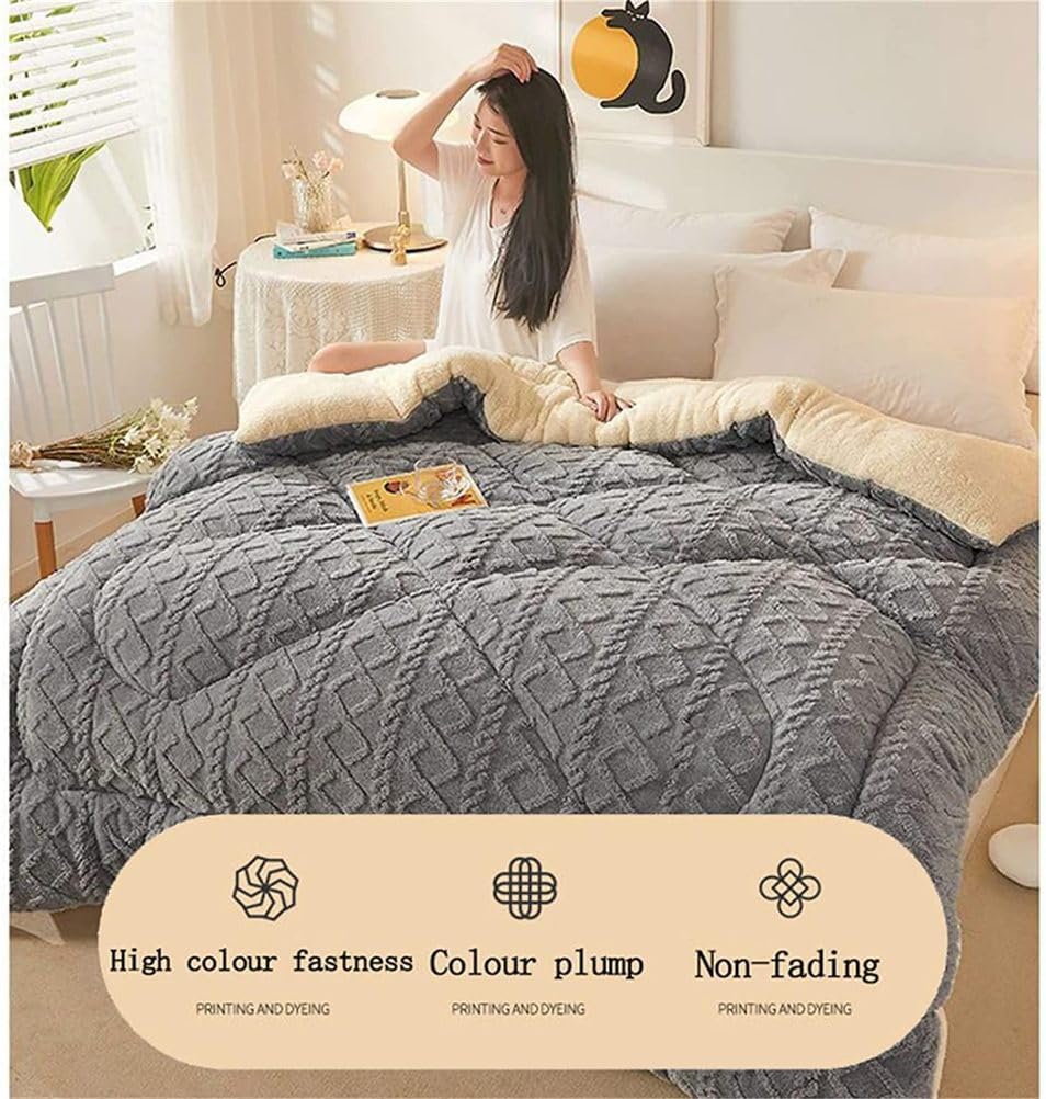 Breathable Warmth Fluffy Plush Double Sided Velvet Blanket,Thickened Super Soft Insulation Hibiscus Winter Quilt, Hibiscus Double Fabrics, for Cold Weather,Yellow,200x230cm/5k
