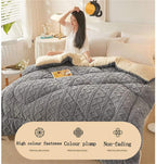Breathable Warmth Fluffy Plush Double Sided Velvet Blanket,Thickened Super Soft Insulation Hibiscus Winter Quilt, Hibiscus Double Fabrics, for Cold Weather,Yellow,200x230cm/5k