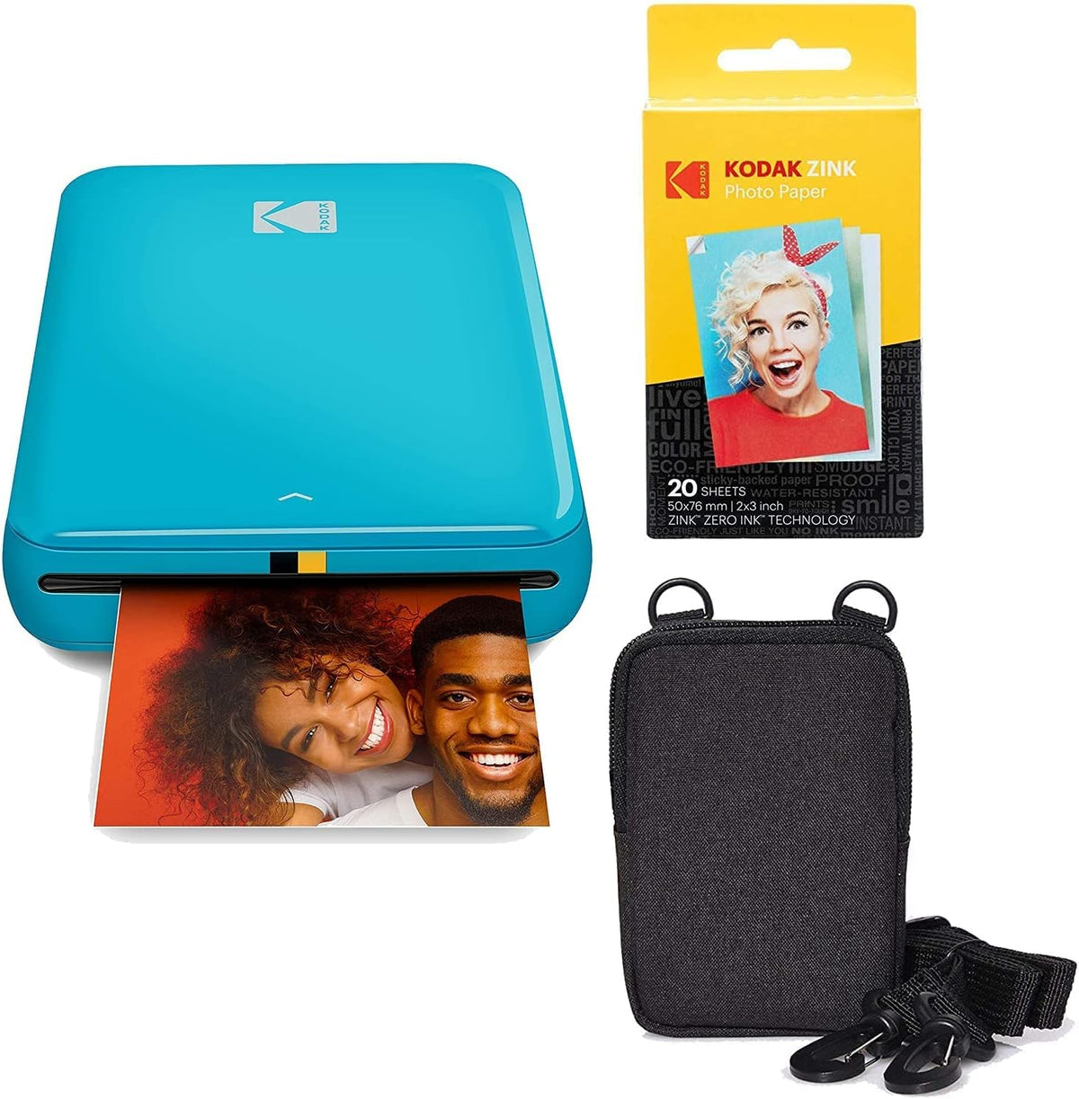 KODAK Step Wireless Mobile Photo Mini Printer (White) Go Bundle