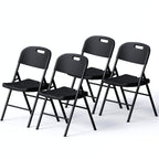 10 Pack White Folding Chairs for School Events Wedding Party Picnic