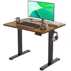 Claiks Electric Height Adjustable Standing Desk, 48x24 Inch, Nature