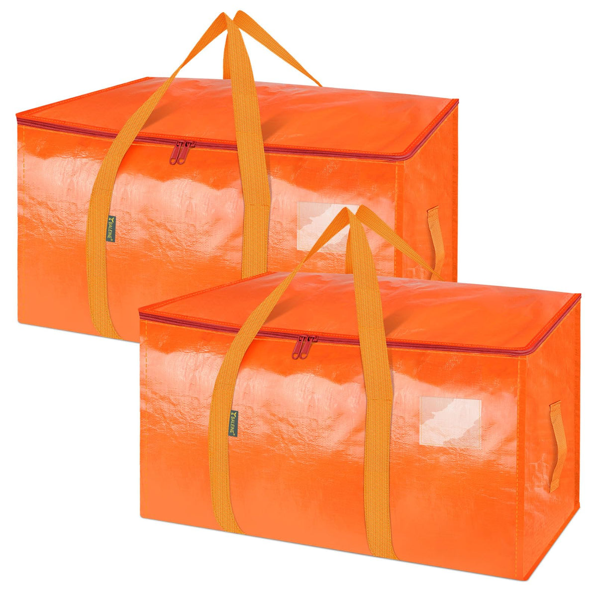 BALEINE 16-Pack Oversized Moving Bags with Reinforced Handles, Heavy-Duty Storage Tote for Clothes, Moving Supplies (Clear, 16-Pack)