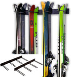 StoreYourBoard Ski Rack Wall Mount – Heavy-Duty Steel Ski Wall Mount Holds Up to 16 Pairs of Skis, Space-Saving Ski Rack for Garage, Home, or Cabin – Durable Wall Storage Organizer - Holds Up to 200lb