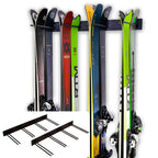 StoreYourBoard Ski Rack Wall Mount – Heavy-Duty Steel Ski Wall Mount Holds Up to 16 Pairs of Skis, Space-Saving Ski Rack for Garage, Home, or Cabin – Durable Wall Storage Organizer - Holds Up to 200lb