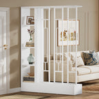 Tribesigns Room Divider with Shelves, 71" Freestanding Storage Room Divider