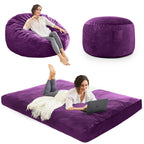 Bean Bag Chairs for Adults - Giant Bean Bag Convertible Floor Sofa