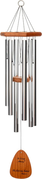In Loving Memory 42-inch Windchime, Silver w/The Lord is My Shepherd…