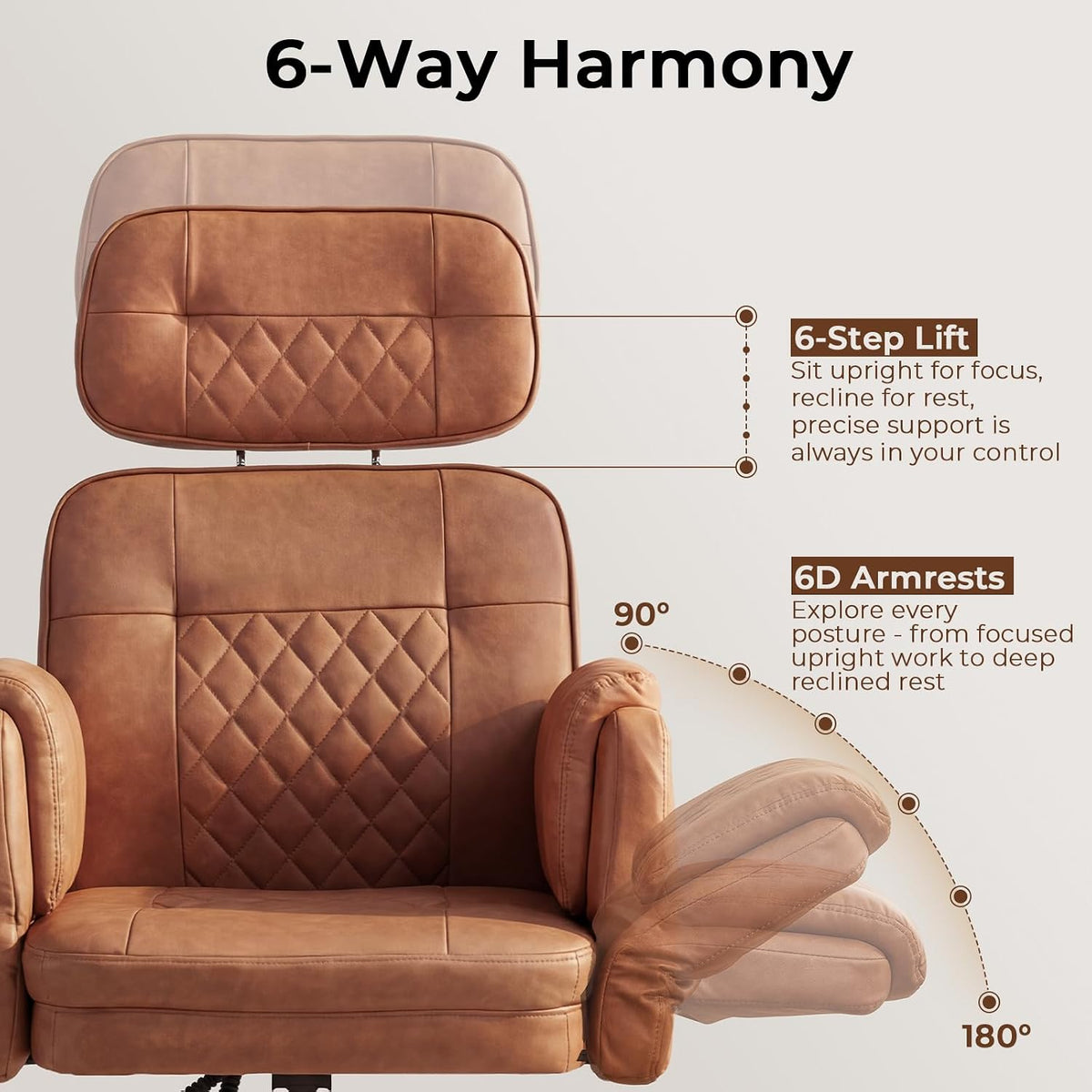 Big and Tall Ergonomic Office Chair, Criss Cross Desk Chair with Pivot Arms