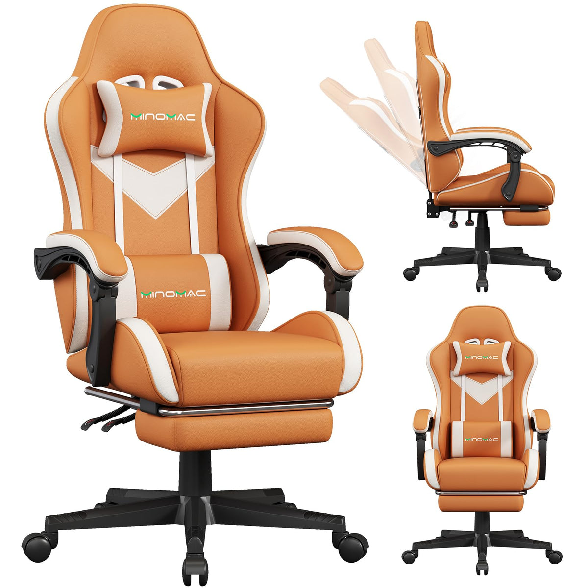 Gaming Chair Ergonomic Gamer Computer Office Chair,Footrest Lumbar Support