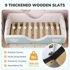 DoCred Toddler Bed, Upholstered Montessori Floor Bed with Dual Entrances
