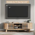 Living Room Table Sets of 2, Oval TV Stand and Coffee Table Set