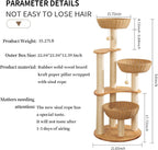 SHODMI 54" Modern Cat Tree Tower for Indoor Cats, Large & Multi-Cat Homes