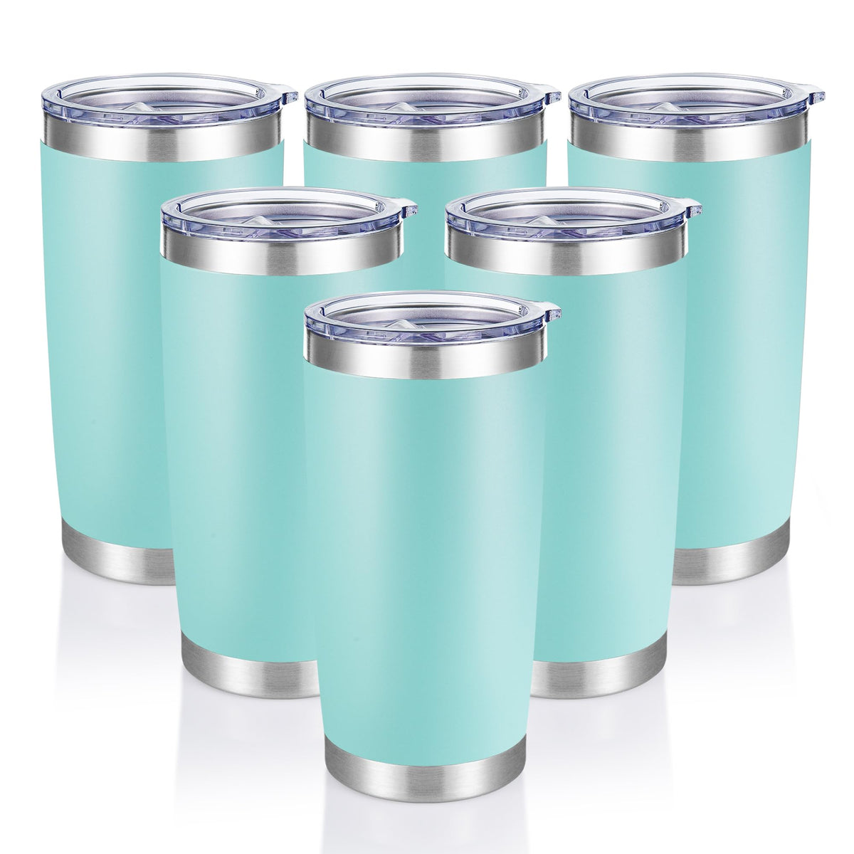 20 oz Tumblers Bulk Stainless Steel Tumbler with Lid, 12 Pack