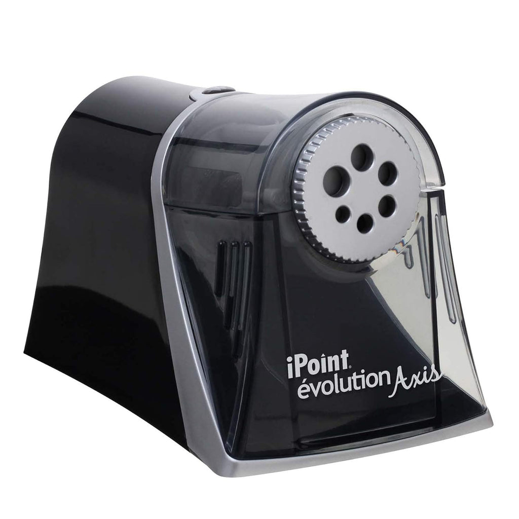 Westcott ACM15509-A1 iPoint Evolution Axis Multi-Size Pencil Sharpener, Black