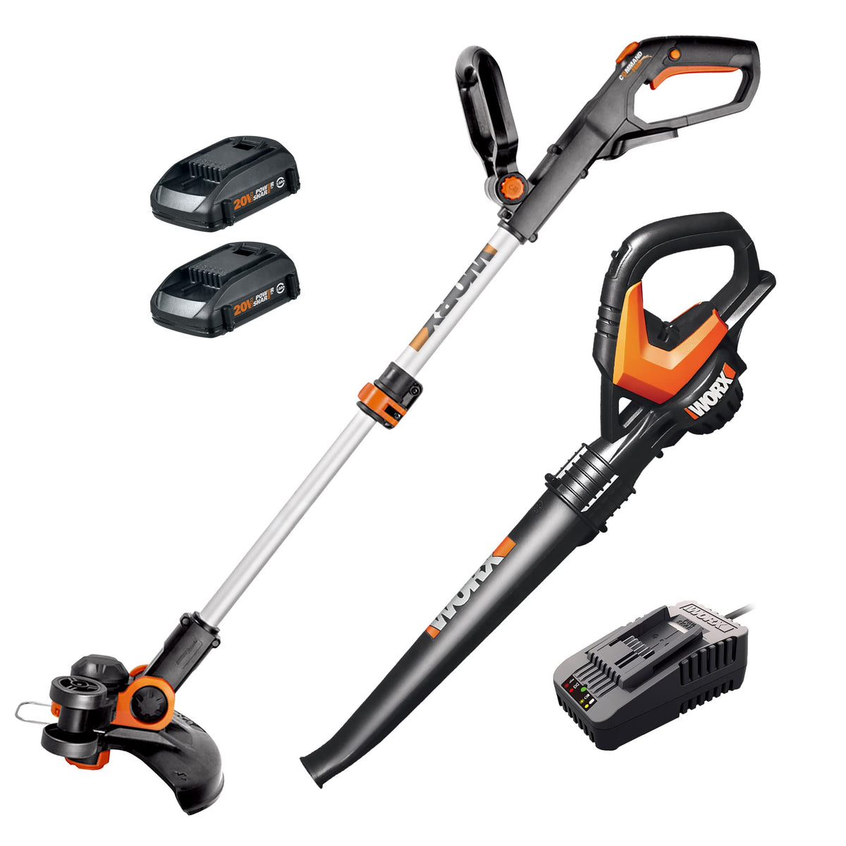 WORX 20V 12" 2-in-1 Cordless String Trimmer & Electric Lawn Edger, WG163