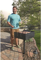 Guide Gear Heavy-Duty Park-Style Charcoal BBQ Grill for Camping, Outdoor Cooking, Backyard, Patio, Camp Grilling Barbecues, 15.5" x 15" x 8.25"h.
