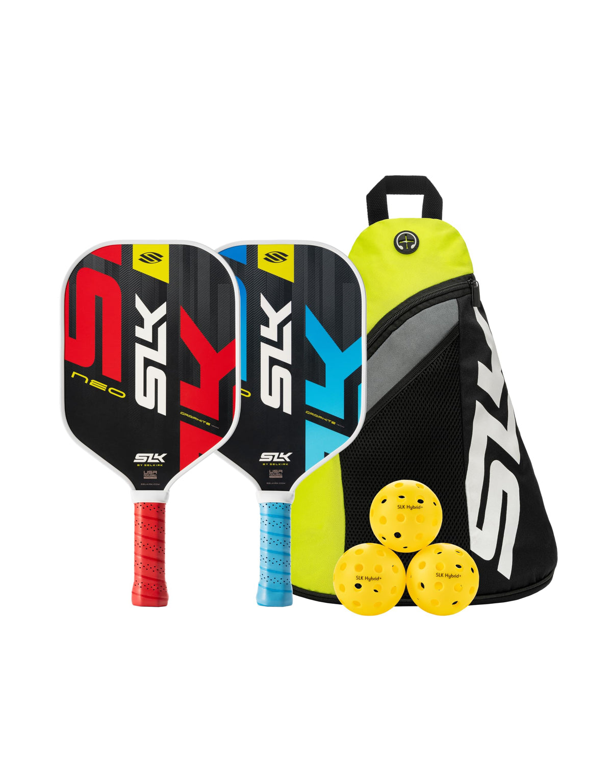 Selkirk Sport SLK Neo Pickleball Paddles Set of 2 + Pickleballs + Sling Bag