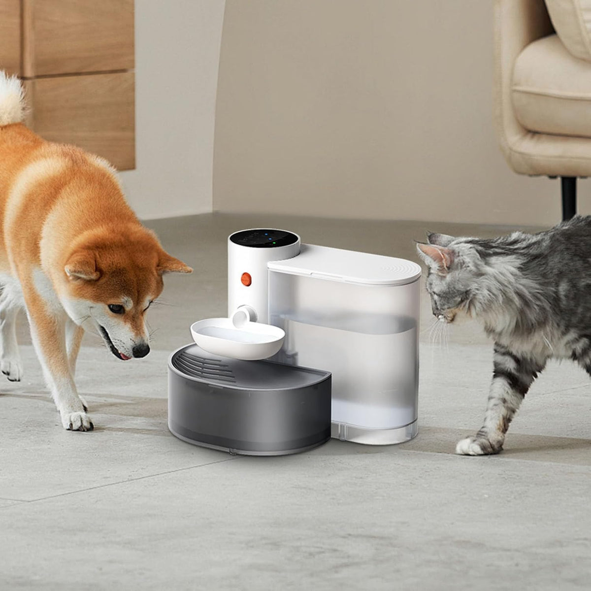 Smart Pet Water Fountain, Automatic Pet Water Dispenser,2025 Ultra Silent Design Lasts Up to 180 Days Dispenser Rechargeable Pet Bowl for Dogs and Cats with Flowing