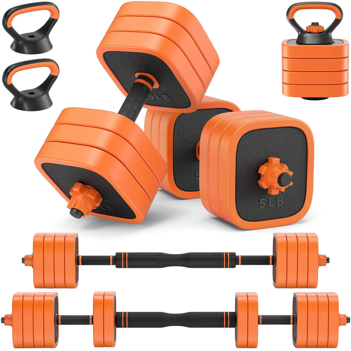 Rendpas Adjustable Dumbbell Set – Free Weights for Home Gym Workouts