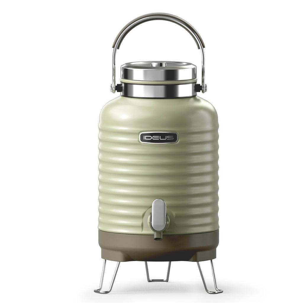 IDEUS Insulated Beverage Dispenser 1.4gal, Drink Container Deep Green