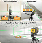 16 Lines Laser Level with Tripod, 4 X 360° Self Leveling for Construction