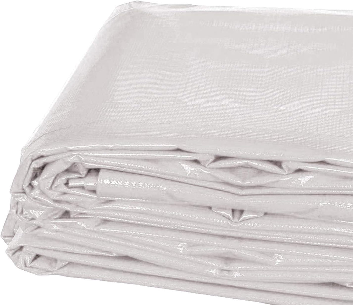 Heavy Duty Tarp, 12mil Thick PVC Vinyl, 10' x 12', White