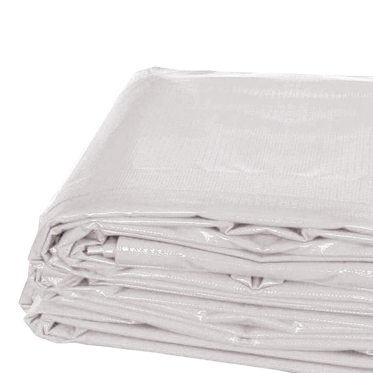 Heavy Duty Tarp, 12mil Thick PVC Vinyl, 10' x 12', White