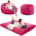 Bean Bag Chairs for Adults - Giant Bean Bag Convertible Floor Sofa
