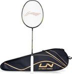 Li-Ning 3D Calibar X Combat Carbon Graphite Strung Racquets, 85 Grams, 30 Lbs String Tension and Free Full Cover