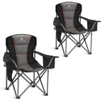ALPHA CAMP Oversized Fully Padded Camping Chairs with Lumbar Support