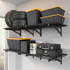 Jusgym 4 Pack Wall Mounted Garage Shelving, 2x3ft, 1400lbs Integrated Grid