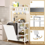 6-Tiers Kitchen Bakers Rack, Microwave Stand Cabinet with Storage