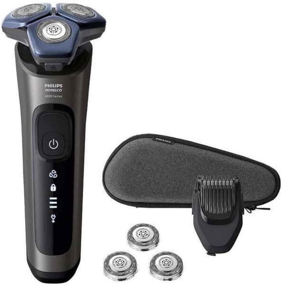 Philips Electric Shavers for Men, Rechargeable Wet/Dry Electric Shaver with SenseIQ Technology, Cordless Electric Razors for Men with Pop-up Trimmer, Travel Case