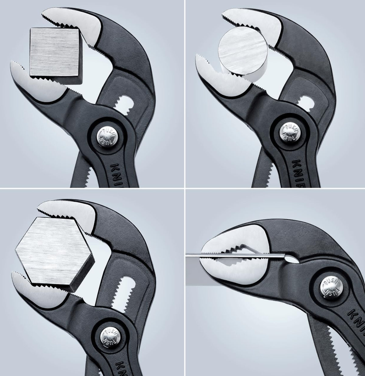 KNIPEX Tools 00 20 06 US1, Cobra Pliers 7, 10, and 12-Inch Set, 3-Piece