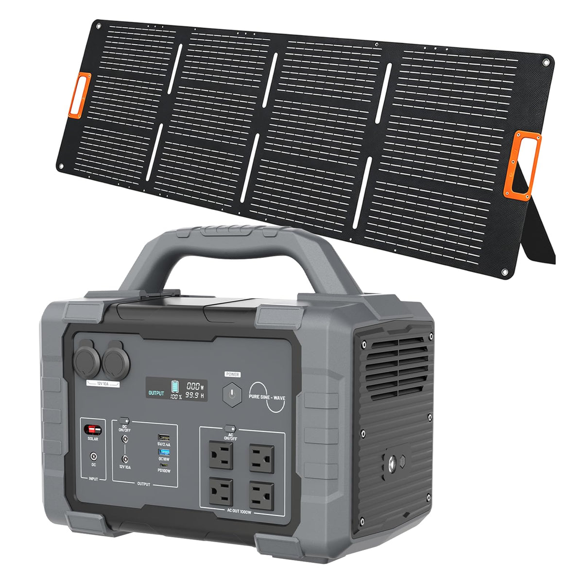 1000W Portable Power Station 1024Wh LiFePO4 for Outdoor & Home
