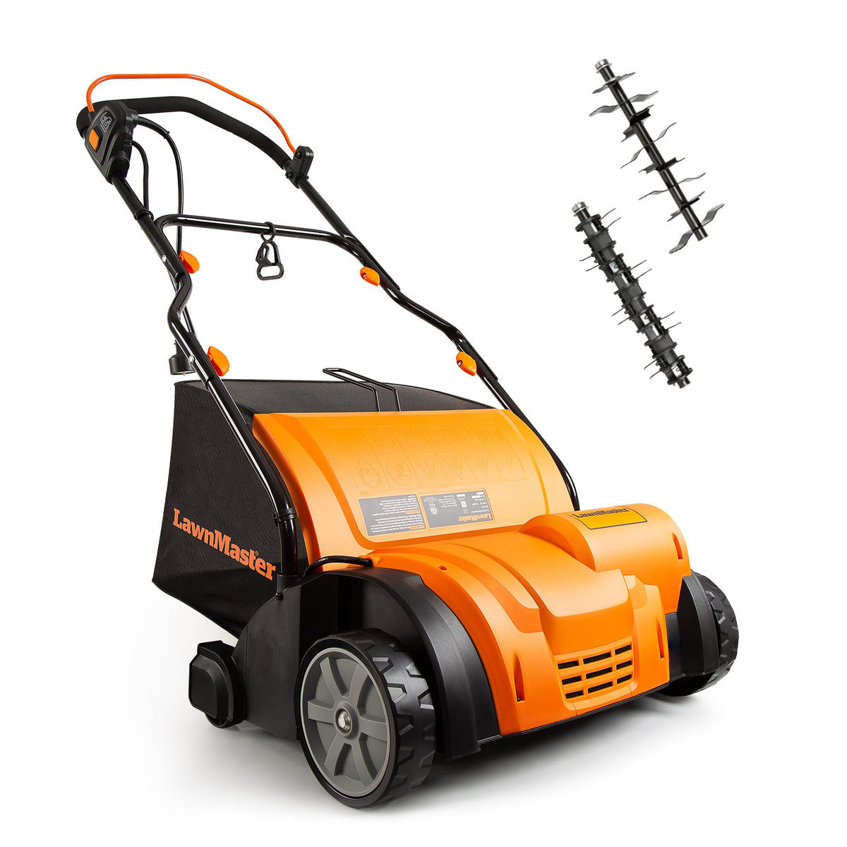 LawnMaster GVB1316 Electric 16” 13 Amp Dethatcher and Scarifier with 12 Gallon Collection Bag