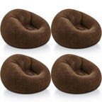 Realspring Inflatable Bean Bag Chairs,Coffee,4 Pcs