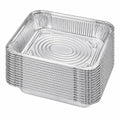 Half Size Deep Aluminum Pans, 13 x 10.5 x 2.5 In (100, With Lids)
