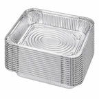 Half Size Deep Aluminum Pans, 13 x 10.5 x 2.5 In (100, With Lids)